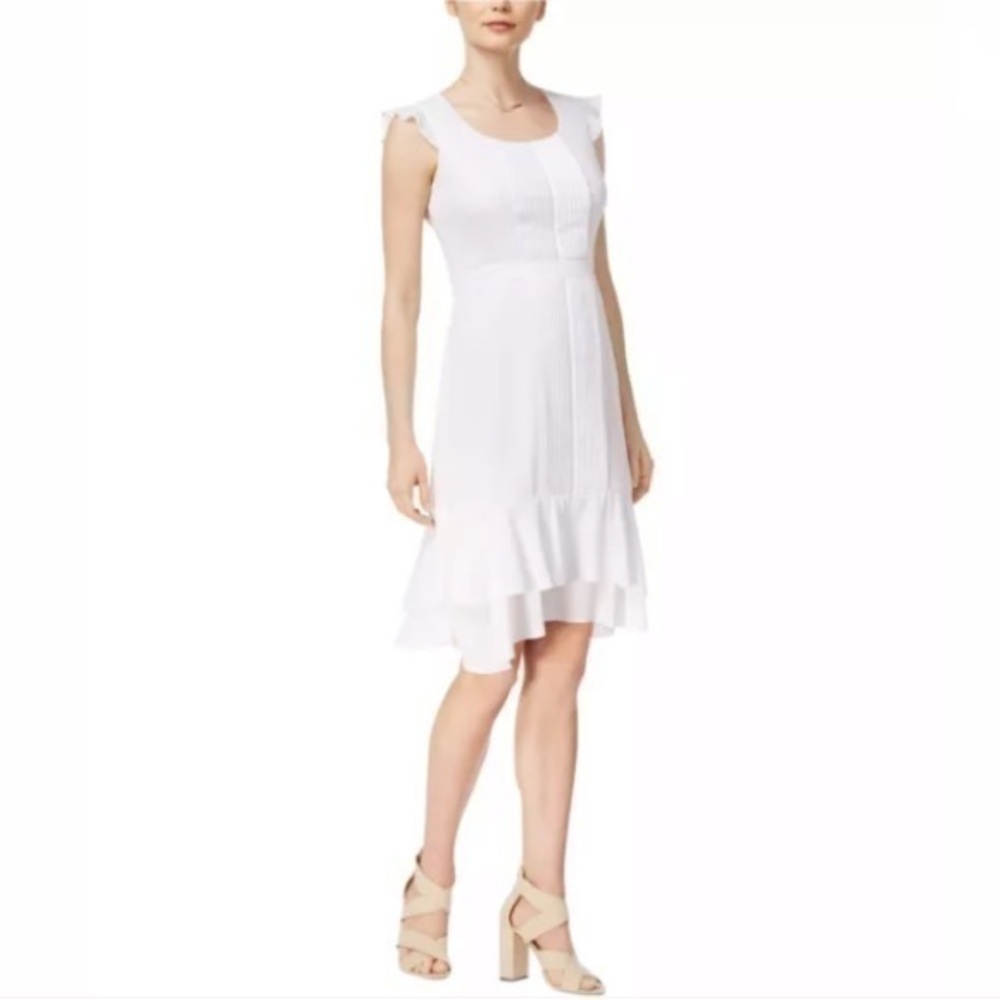 Maison Jules Womens Pleated A-Line Dress